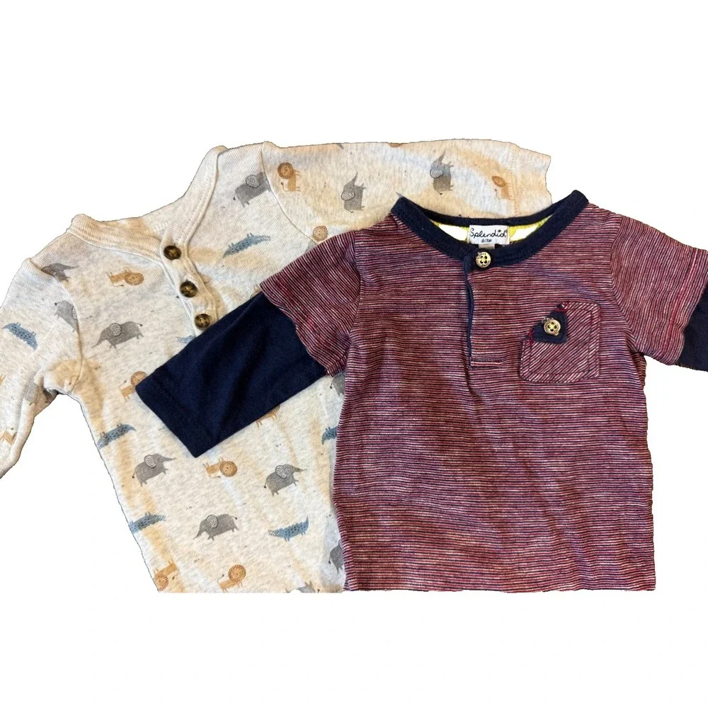 Baby Boy 0/3 Months Bundle Outfits Pants Long‎ Sleeve Rompers Clothes Lot Fall